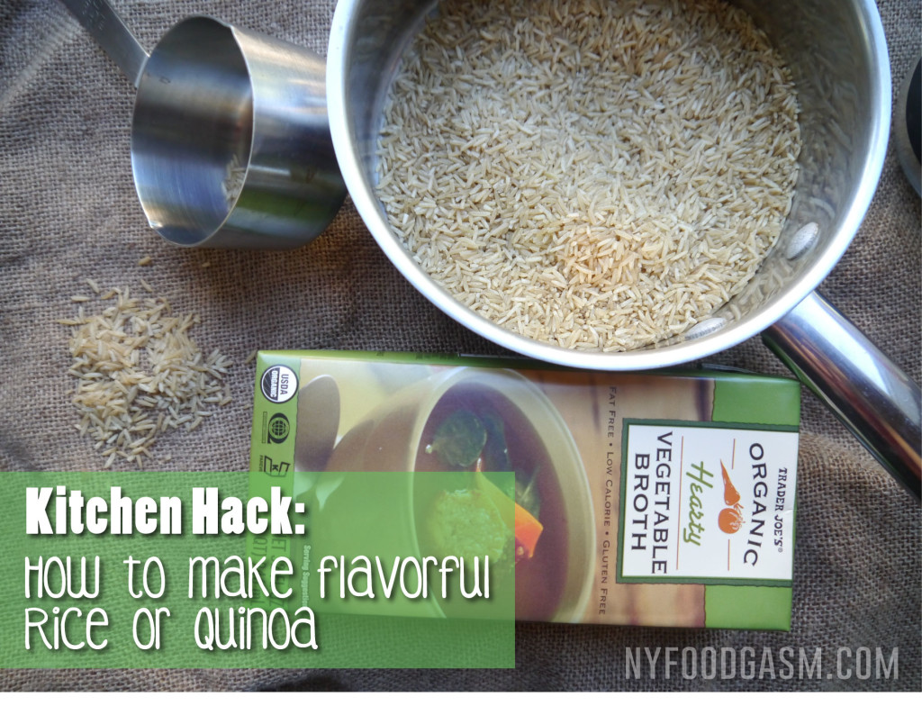 Kitchen Hack 1- How to make flavorful rice or quinoa