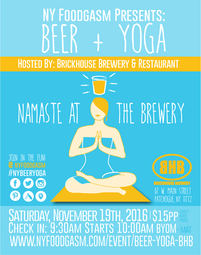 beer and yoga flyer - Brickhouse