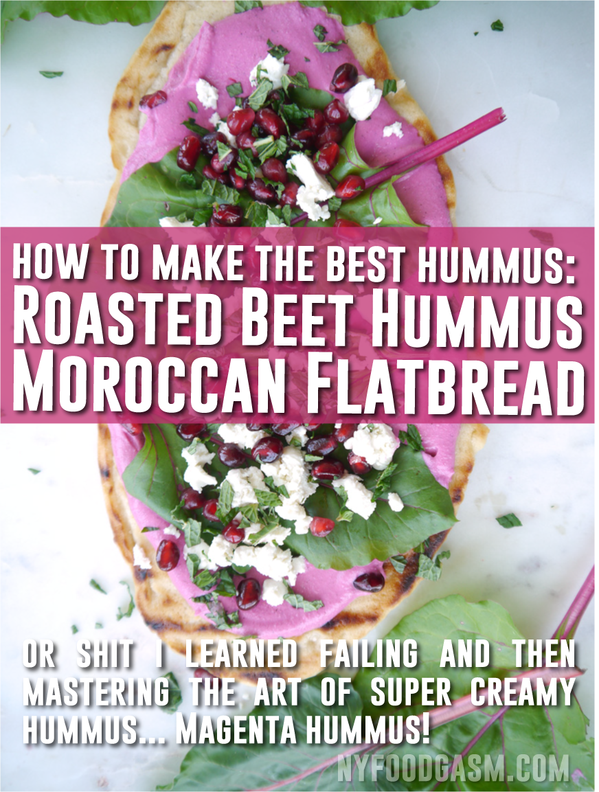 How to Make the Best Hummus: Roasted Beet Moroccan Flatbread